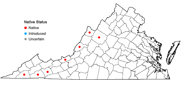 Locations ofDidymodon fallax (Hedw.) R.H. Zander in Virginia