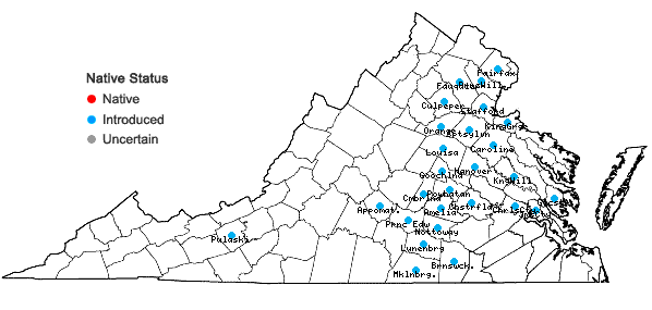 Locations ofHydrilla verticillata (L.f.) Royle in Virginia